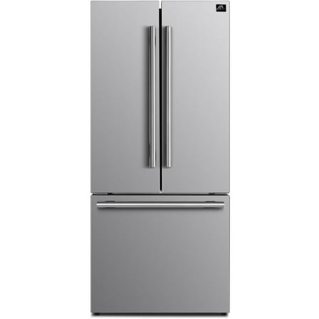 Forno Gallipoli 30-inch French Door Refrigerator with Bottom Freezer 17.5 Cu. Ft. Capacity