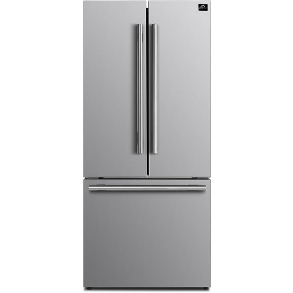 Forno Gallipoli 30-inch French Door Refrigerator with Bottom Freezer 17.5 Cu. Ft. Capacity