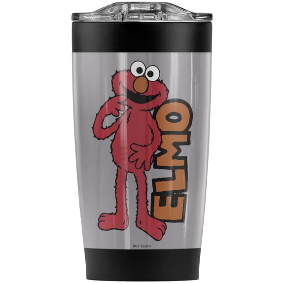 Sesame Street/Vintage Elmo Stainless Steel Tumbler 20 oz Coffee Travel Mug/Cup, Vacuum Insulated & Double Wall with Leakproof Sliding Lid | Great for Hot Drinks and Cold Beverages
