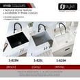 thumbnail image 5 of Stylish Dual Mount 25" Black Composite Granite Single Bowl Kitchen Sink + 1 Accs, Net Wt 2 Units S-825N, 5 of 14