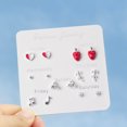 thumbnail image 4 of 7 Pairs A Week Earring Set Exquisite Female Accessories Fashionable Heart Star Earring Set Type F, 4 of 6