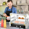thumbnail image 3 of Hot Dog Roller Machine | 7 Rollers Sausage Grill Cooker | 17 Hot Dogs Capacity, 1200W Stainless Steel with Dual Temp Control, Non-Stick Warming Racks for Home Use, 3 of 8