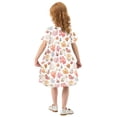 thumbnail image 6 of joogoo Corals Seashells Girls' Short Sleeve Dress Kids Dresses 7-8T, 6 of 8