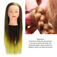 thumbnail image 3 of Cabeza de maniquí de peluquería fácil de montar mezcla de colores cabeza de trenzado de cabello tinta de simulación amarilla portátil para salón para práctica de ANGGREK Otros, 3 of 8