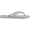 thumbnail image 3 of Havaianas Womens SLIM LOGO METALLIC SANDAL, GREY, 35/36, 3 of 4