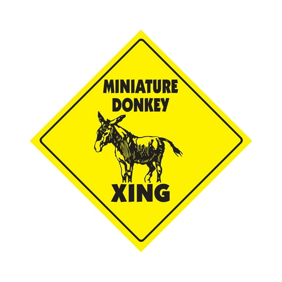 Miniature Donkey Crossing Xing Sign Or Decal jackass jack ass mule