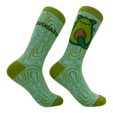 Avogato Socks Funny Sarcastic Cat Lovers Graphic Novelty Footwear for Ladies