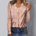 thumbnail image 1 of Hauts à Manches Longues pour Femmes Liquidation Hauts à Col Rond Décontractés Imprimés T-Shirts Blouse à Manches Longues Hauts d'Été pour Femmes 2023 Hauts pour Femmes, 1 of 5