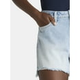 thumbnail image 4 of Time and Tru Women's Destructed 4" Denim Short, sizes 2-20, 4 of 5