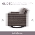 thumbnail image 6 of POCASSY Outdoor Swivel Rocking Chair with Table and Cushion, PE All Weather Wicker Rocker Set for Deck, Proch, Balcony, Gray, 6 of 7