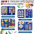 thumbnail image 2 of Iooo Tablero Ocupado para Niños Pequeños Juguetes Montessori para 1 2 3 4 Años Tablero Sensorial con Hebillas Actividades Educativas para Aprender Habilidades Motrices Finas Regalos Juguete para Niñas, 2 of 5