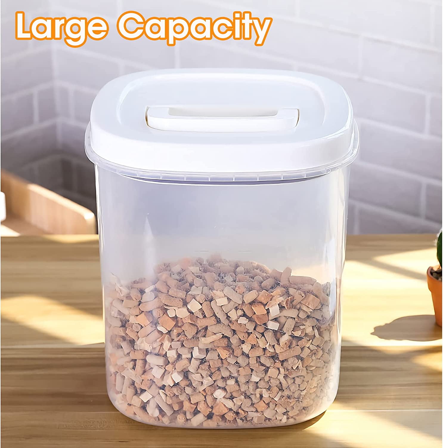 Qiveno Large Flour Storage Container Bin 25lb, Airtight Rice Storage  Containers with Wheels Seal Locking Lid, BPA Free with Measuring Cup&Scoop  for