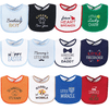 Hudson Baby Unisex Baby Cotton Terry Drooler Bibs with Fiber Filling