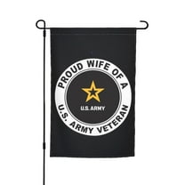 Us Army Veteran Proud Wife Garden Flag 12x18 Inch Indoor Balcony Courtyard Outdoor Decorative Flag