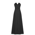 thumbnail image 4 of renvena Robe Maxi à Épaules Dénudées pour Femmes Longueur Cheville à Volants pour Mariage Fête Noir TG, 4 of 5