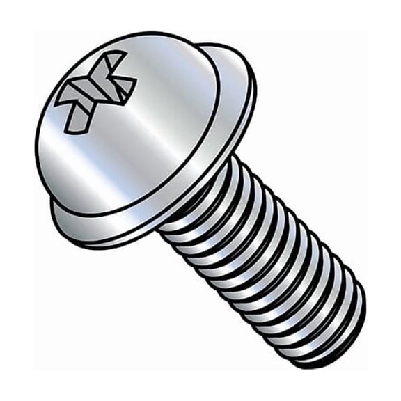 1/4"-20 x 1/2 in Phillips Round Machine Screw, Zinc Plated Steel, 4000 PK
