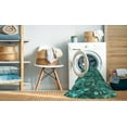 thumbnail image 2 of Ahgly Company Tapis Rond Lavable en Machine Intérieur Transitionnel Moyen Vert Sarcelle, 4 Pieds Rond, 2 of 7