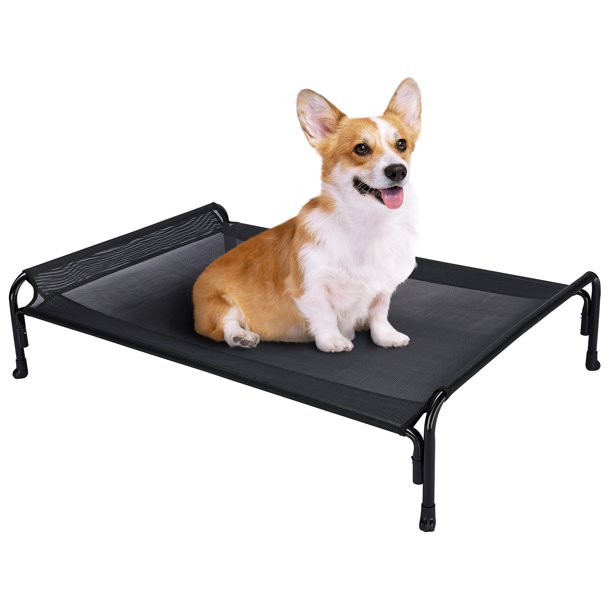 Veehoo Cooling Elevated Dog Bed, Chew Proof Dog Cot with Washable Mesh
