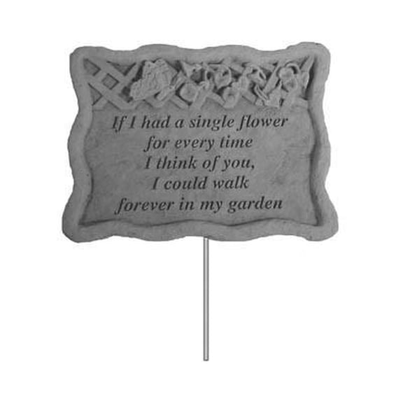 Garden Stake-If I Had A Single... Memorial Pet Stone