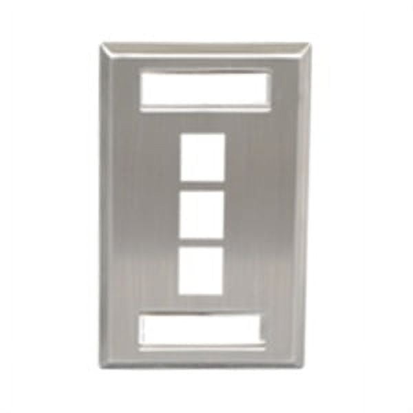 Placa Frontal ICC Inoxidable 1 Elemento 3 Puertos