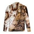 thumbnail image 4 of Blusas y camisas de manga larga con cuello redondo para hombre, blusa informal de manga larga con cuello redondo y estampado., 4 of 5