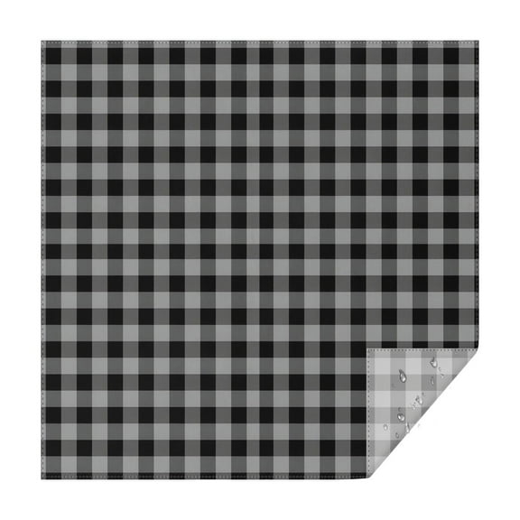 Gray Black Checkerboard Checkered Pattern Square Tablecloth,Waterproof Square Table Cover,Wipeable Spillproof Washable Table Cover for Home Kitchen Party Decor 42"X42"(107x107cm)