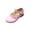 Pink, variant on Girls Studded Patent Leather Mary Jane Flats, Gold Pyramid Stud Decor Adjustable Strap Shoes for Casual and Party Wear