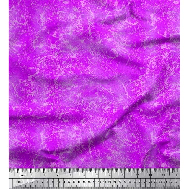 Soimoi Silk Fabric Ombre Tie & Dye Texture Print Sewing Fabric Yard 42 Inch Wide