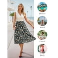 thumbnail image 3 of Gleelist Womens Midi Skirts with Pockets A-Line Casual High Waist Elastic Western Flowy Skirts for Women S-XXL, 3 of 7