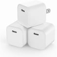 thumbnail image 1 of LinQingQ USB C Charger Block, Besgoods Phone Charger Power Adapter C Type Fast Charging Cube Wall Plug Compatible with iPhone 17 16 15 Pro Max 14 13 12 11 SE XR XS X 8 iPad Watch-White,3Pack, 1 of 1