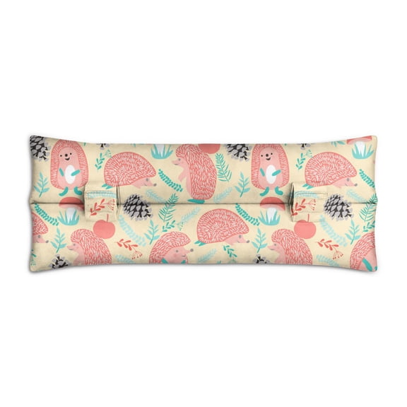 Forest Themed Seat Belt Cushion for Surgery Recovery - Adorable Cartoon Hedgehog Pattern, Pressure Relief Pillow for Women