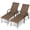 Brown, variant on Crestlive Products 2-Pack Outdoor Chaise Lounge Chair, 5‑Position Adjustable Patio Recliner, Black