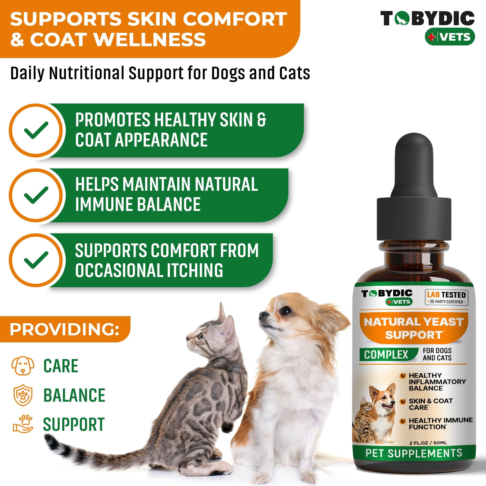 Natural Yeast Support for Dogs – Soothing Herbal Drops for Itchy Skin, Ears & Seasonal Sensitivities – Helps Calm Discomfort & Support Skin Balance – Liquid Supplement
