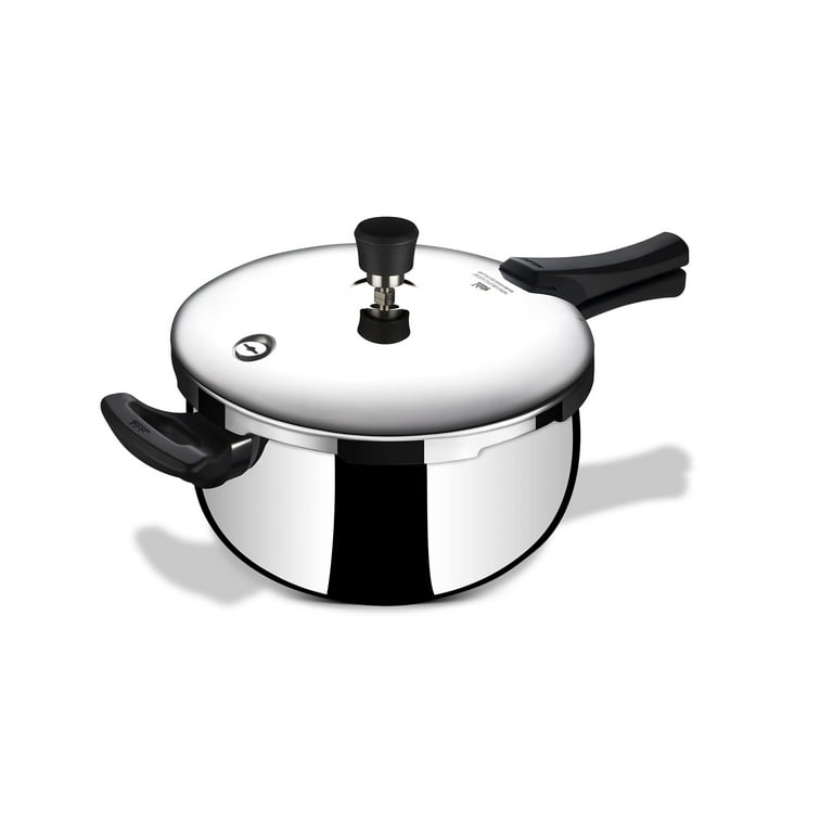 Stahl Triply Stainless Steel Pressure Cooker 5 Litre Outer Lid Belly Pressure Cooker Triply Cooker With Gas Induction Base Safe Long Lasting