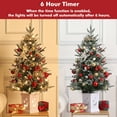 thumbnail image 5 of Goldensoil Pre-lit Mini Christmas Tree, Artificial 3ft Tabletop Christmas Tree, Style 2, 5 of 9