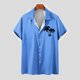 thumbnail image 3 of Camisas de Manga Larga para Hombres Blusa Cómoda de Cuello de Impresión, Camisa Casual de Poliéster para Uso Diario, de Fiesta Y de Primavera de Verano, 3 of 4