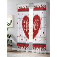 thumbnail image 5 of Semi Sheer Window Curtains 96 Inches Long, Valentine's Day Rod Pocket Voile Silky Chiffon Curtain Treatment Drapes for Kitchen, Living Room, Red Love Heart Roses Romantic Wooden 52"x96", 2 Panels, 5 of 9
