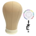 thumbnail image 1 of Milaget Mannequin Head Accessory Portable Wig Head Stand for Drying Making Hair Hats 22 Inch, 1 of 8