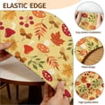 thumbnail image 3 of Round Table Cover for Round Tables 36"-70", Fitted Tablecloth with Elastic for Indoor Outdoor Party Holiday, 36inch, A Pine Tree Forest, 3 of 8