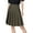 Khaki, variant on Womens High Waisted Pleated Tennis Skirt School A-Line Skater Skirts with Lining Shorts Red S