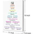 thumbnail image 2 of Biblical Affirmations for Kids Canvas Wall Art,Who God Says I Am Motivational Quote Artwork Painting Prints Poster Ready to Hang for Kids Teens Classroom Nursery Read Room Wall Decor,12x15 Inch Y450, 2 of 6