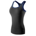 thumbnail image 2 of Gkeoshab Womens Vest New Solid Color Fitted Sports Tank Top Moisture-Wicking Workout Vest for Yoga Gym & Jogging Dark blue M, 2 of 3