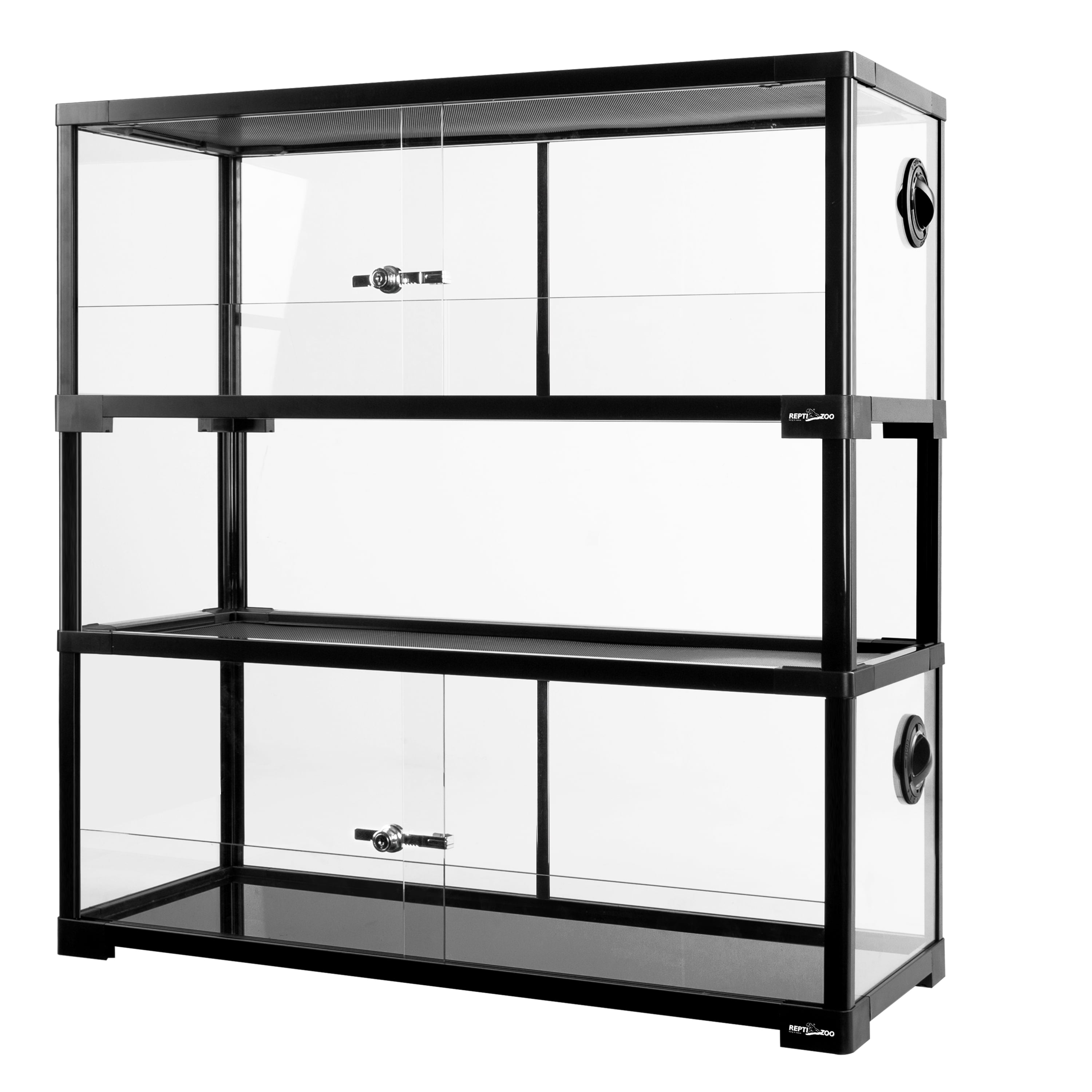 GUZZLO 2-Layer 20 Gallon Tempered Glass Reptile Terrarium , Easy Assembly