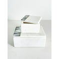thumbnail image 4 of Grey Mother of Pearl White Marble Decor Boxes Small, 4 of 9