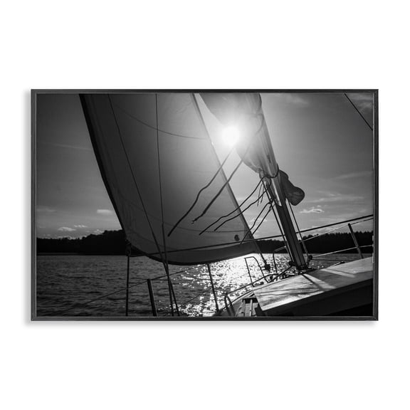Stupell Industries Rustic Lodge Sail Against The Sky Black Framed Giclee Art, 18 x 12, by LSR Design Studio