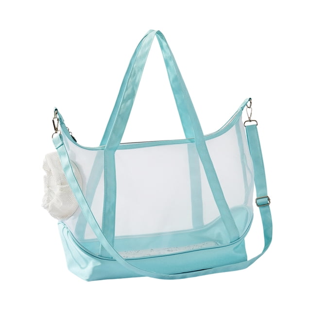 Bolsa de malla de nailon transparente para gatos, portátil, plegable y de mano.