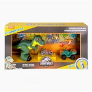Imaginext Jurassic World Dino Pioneers Figure Playset with 4 Dinosaur Toys for Pretend Play, 9 Pieces