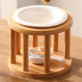 thumbnail image 4 of Raindrops Ceramic Bamboo Candle Warmer with Handle for Keepsake Khaki .5 Inches, 4 of 4