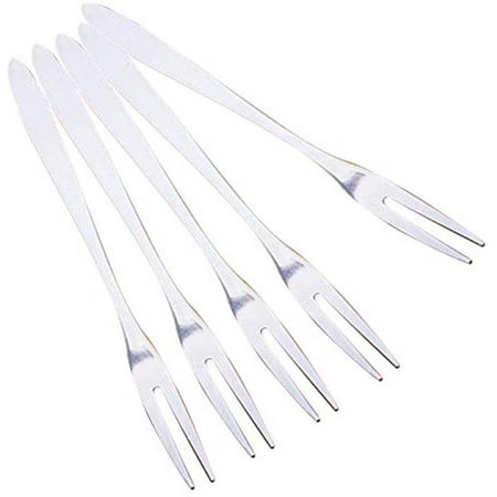 

6Pcs Cocktail Tasting Forks Mini Fruit Appetizers Forks Stainless Steel Forks for Escargot Pastry Cake