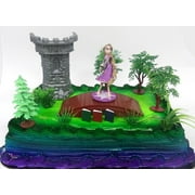 Tangled 12 Piece Birthday Topper Set Featuring RAPUNZEL Decorative Themed Accessories